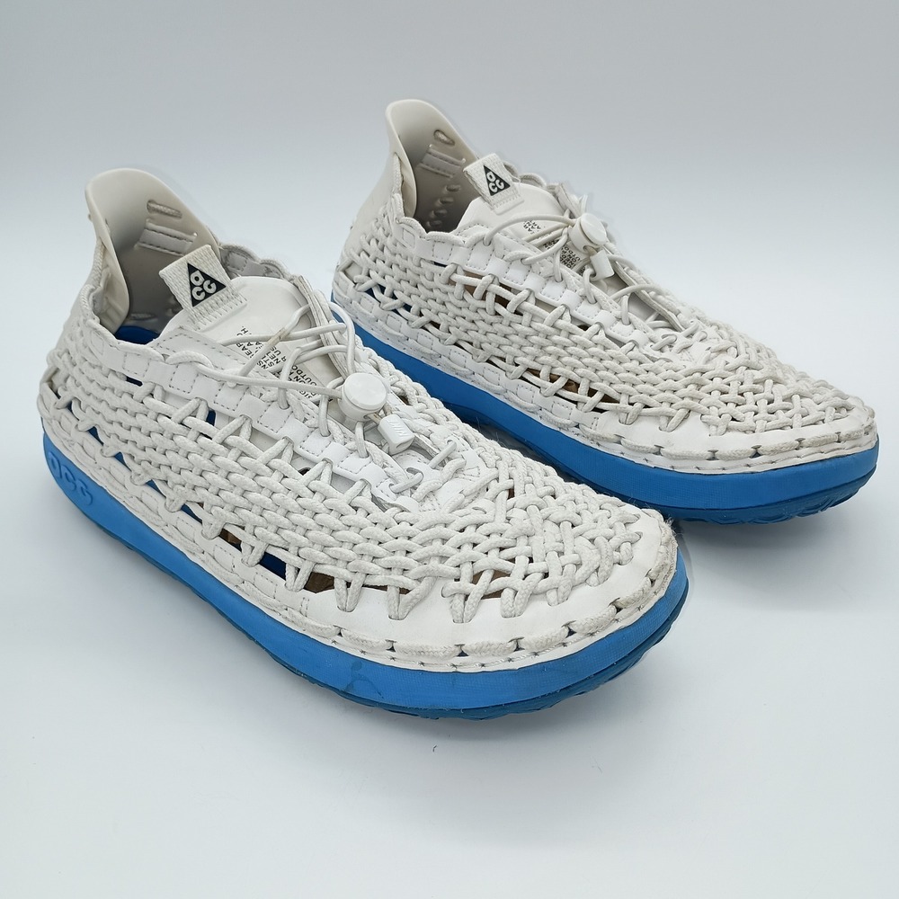 Nike ACG Watercat+ Summit White Blue Woven Shoes FN5202-100 Mens 8